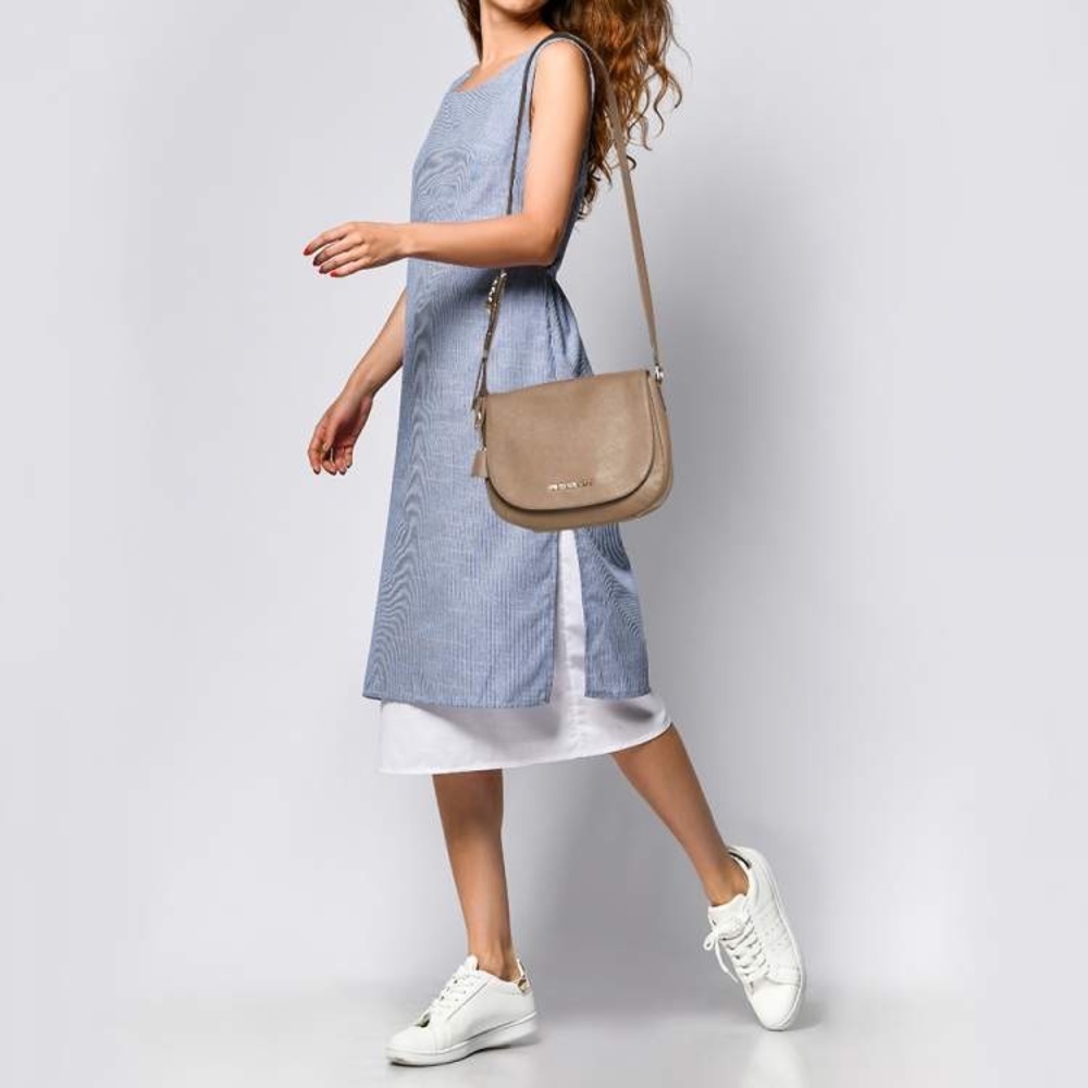 MICHAEL Michael Kors Large Gray Pebble Leather Hamilton Messenger Bag 38T6GHMM3L - Picture 6 of 13